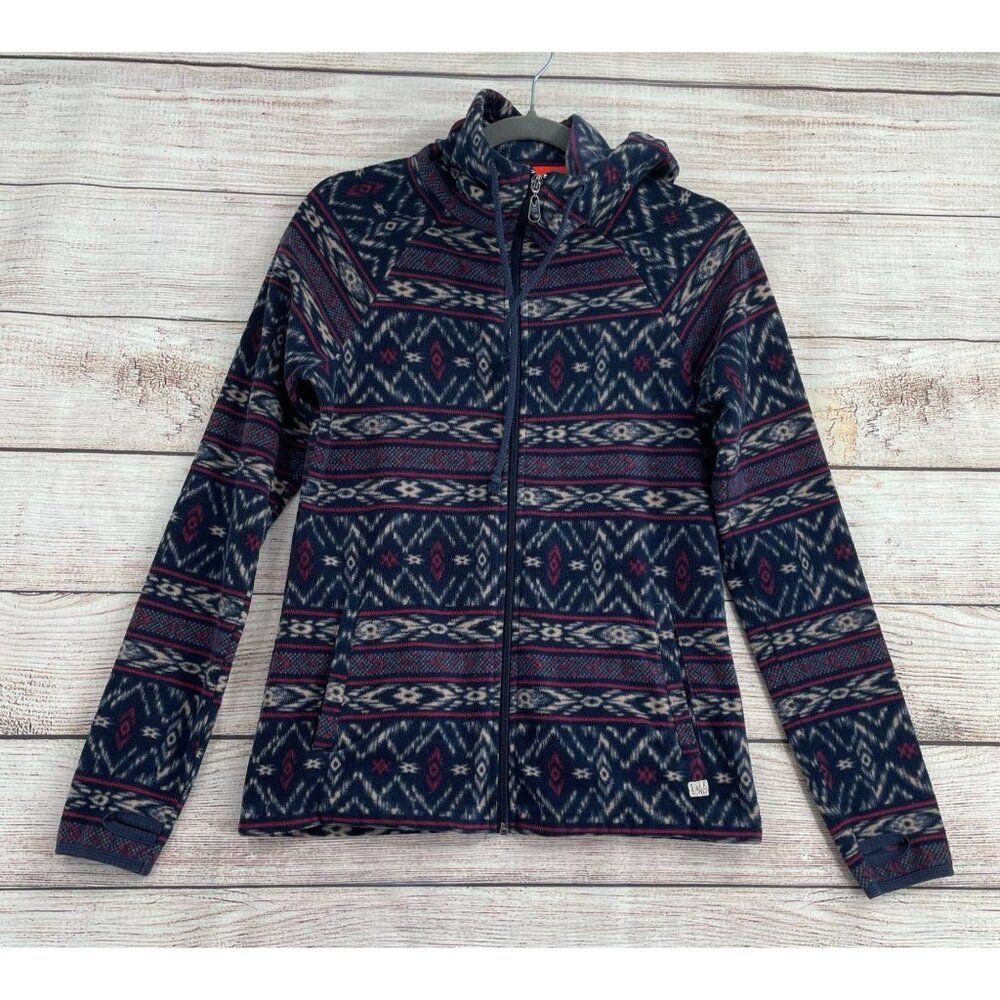 Patterned Navy and Red Women's Top